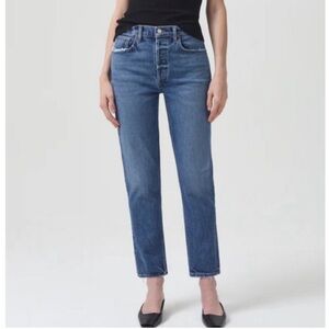 AGOLDE Riley Jeans High Rise Organic Cotton Stretch Skinny Medium Wash Size 26